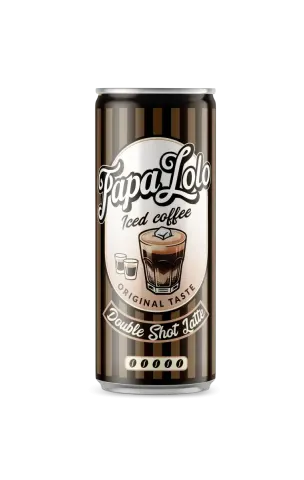 Papa Lolo Iced Coffee Double Sgot Latte